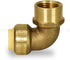 Everflow Supplies Pushlock UPF1 1 Inch Long Push x Female Elbow for Push-Fit Fittings, No Lead DZR Forged Brass, Connects PEX, CPVC, and Copper, Pre-Lubricated Quick Installation by Pushlock