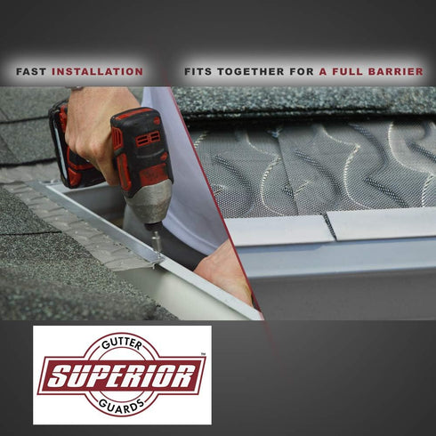 NEW Raised Stainless-Steel Screen Technology Gutter Cover, Fits any Traditional 5-inch Gutter, 8-inch Sample Pack