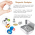 Rakizbe Refrigerator Magnet Push Pin, Brushed Nickel Steel Fridge Magnets, Magnetic Pushpins for Whiteboard, Office,