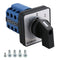 Baomain 660V 20A On-Off-On Changeover Control Rotary Cam Switch, 3 Positions, 12 Terminals SZW26-20/D303.3