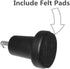 Bell Glides Replacement Swivel Caster Wheels for Office Chair or Stool, Fixed Stationary Castors with Self Adhesive
