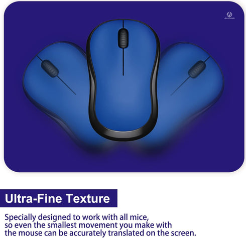 Audimi 6 8 Inch, Small Mouse Pad x Mini Mouse Pad Thick for Laptop Wireless Mouse Home Office Travel, Portable