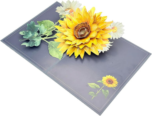 Cards,3D Pop Up Birthday Mothers Day Card Yellow Sunflower Greeting Gifts for Women Wife Mom Mothers Sister Aunt