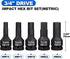 3/4 Inch Set, 5-Piece 14mm-24mm, Set, Toolwiz Drive Impact Hex Bit Metric Cr-Mo Steel, One-Piece Construction