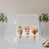 Mahugde 9 Holes Ice Cream Cone Cabinet, Clear Ice Cream Display Cabinet Acrylic Ice Cream Display Cabinet for Dessert