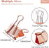 Large Binder Clips, 24 pcs, 1.6 Inch Rose Gold, Capacity 0.66 Inch, Paper Binder Clips, Office Clips
