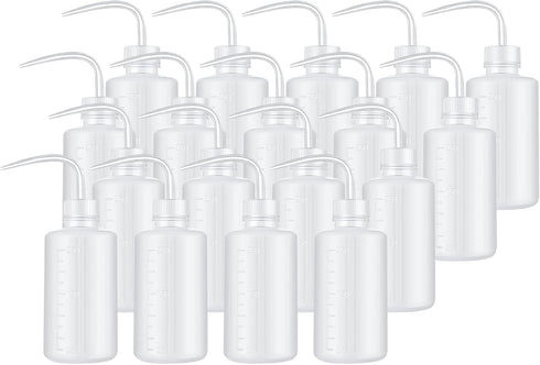 PATIKIL 18 Pcs 8oz Lab Squeeze Bottle, 250ml Plastic Safety Wash Bottles for Cleaning, Plant Irrigation, Tattoo Supplies