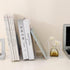 Muloo 4.33x4.21x3.74 Inches Bookends Support Desk Organizer Book Stopper Non-Skid for Book Shelves Office Home Library