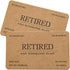 RXBC2011 Retired Business Cards, Kraft Paper Funny Retirement Gift (Pack of 50/No Case) for Retired Men and Women