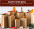 18x11x32cm, 60g 100pcs Packaging GALPADA Brown Kraft Paper Bags for Bread and Snacks, Food-grade Greaseproof Lunch