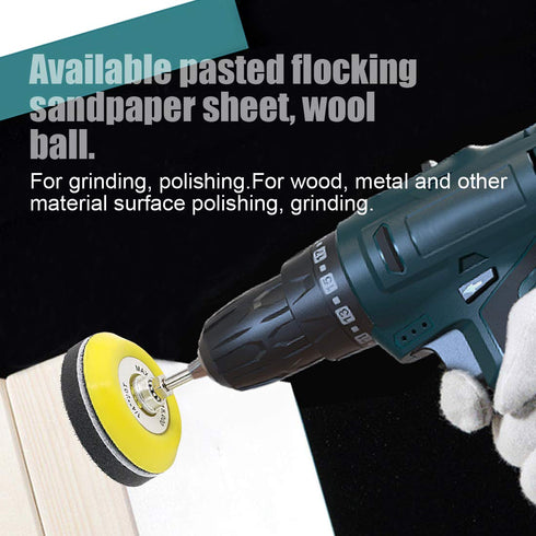 Swpeet 10Pcs 3 Inch Sanding Discs Pad Kit, Including 5Pcs 1/4" Shank Drill Attachment Backing Pads and 5Pcs Soft Foam