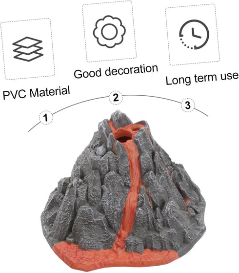 PVC Volcano Model - Unique Desktop Adornment for Home Decor and Gift Giving