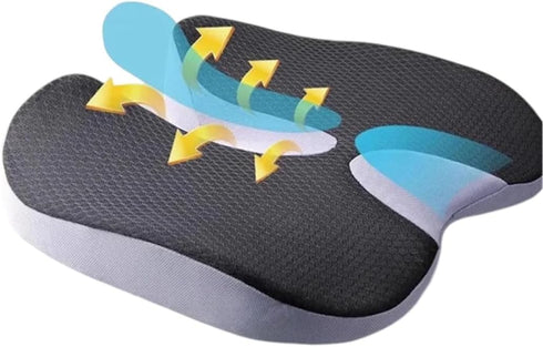 Tailbone, Seat Cushion Non-Slip Orthopedic Memory Foam Pad for Sciatica & Back Pain Relief, Comfortable Large Pad
