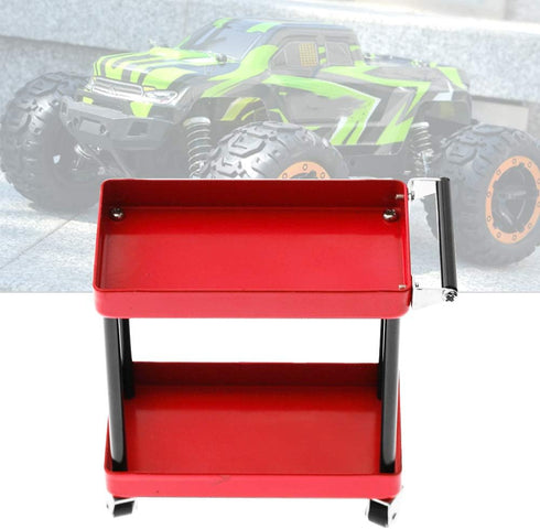 01 02 015 1/8 1/10 1/12 1/1(red) Tool Organizers, Metal Tool Cart Compatibile Lasting Performance with Wheels for RC