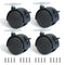 2 Inch Furniture Caster Wheels, 4 Pcs Swivel Plastic Rollers with Locks for Cabinet Drawer Table Desk