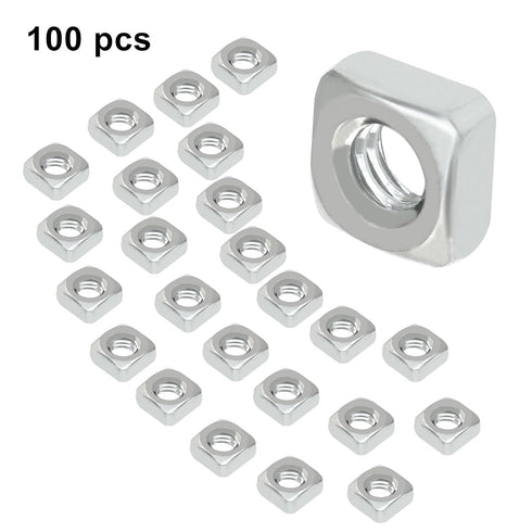 Waziaqoc 100 304 M4 PCS Stainless Steel Square Nuts
