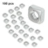 Waziaqoc 100 304 M4 PCS Stainless Steel Square Nuts