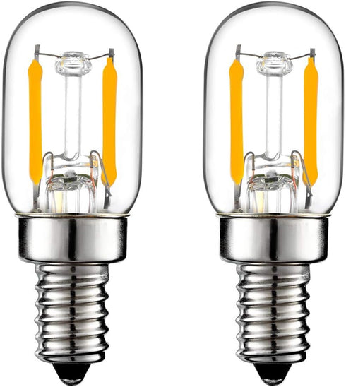 LiteHistory E12 15W Night Light Bulbs, 150lm Himalayan Salt Lamp Bulb, 2700K, T22 T7 LED, 2-Pack
