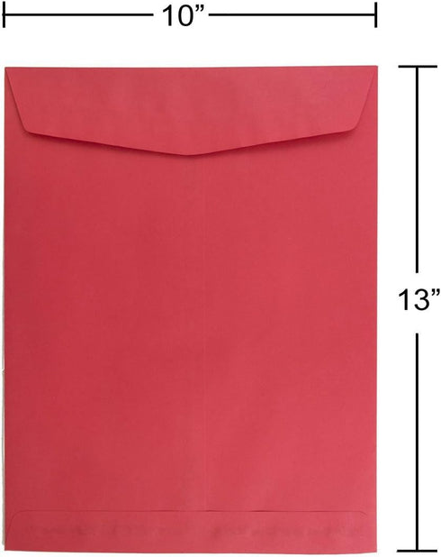 JAM PAPER 10 x 13 Open End Catalog Envelopes - Red Recycled - 25/Pack