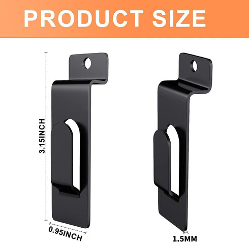 50 Pack Slatwall Utility Notch Hook, Commercial Metal Display Hook Hanger for Photo Frame and Arts Center