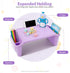 LIWBYYG 6 Pcs Kids Lap Desk Tray, Plastic Breakfast Lap Desk Trays with Side Pockets and Slot Portable Lap Bed Table