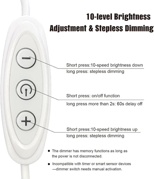 4000K 92+ 5V Dimmable 6ft Dimmer COB LED Strip Lights Natural White CRI Even Lighting Short Flexible Cuttable