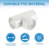 1-1/4" 3 3 Elbow Elbow uxcell PVC Tee, Pcs Way Connector Furniture Grade PVC Tee Pipe Fitting Adapter Corner Fitting