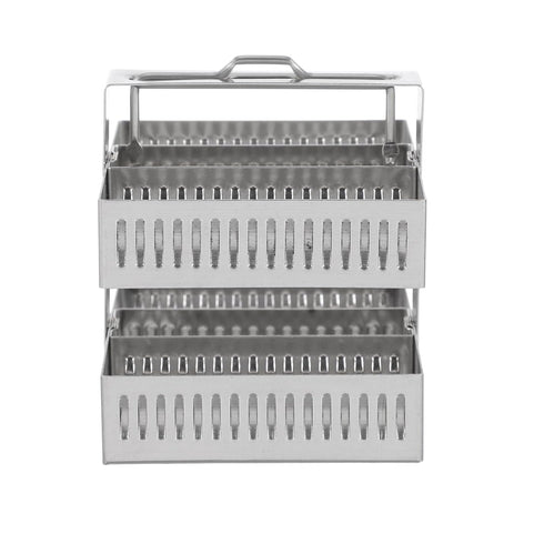 Microscope Slides Rack 30 Positions, Stainless Steel Slide Holder for Research Staining Specimen Storage Stand