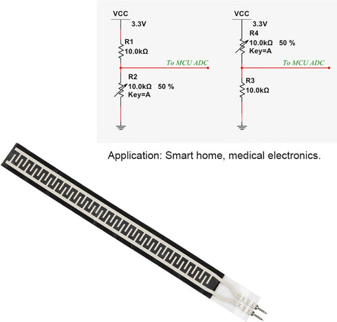 ZD10-100 Flex Sensor, 500g Resistance-type Thin Film Pressure Sensor