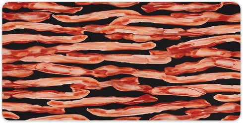 FekiLoot Bacon Pattern Desk Pad Large Office Desk Mat Waterproof Writing Mouse Pad