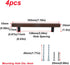 4-Pack 128mm/5.04" 7.16" Antrader Walnut Wood Drawer Pulls, Hole Centers, Total Length, Kitchen/Wardrobe/Cabinet Door