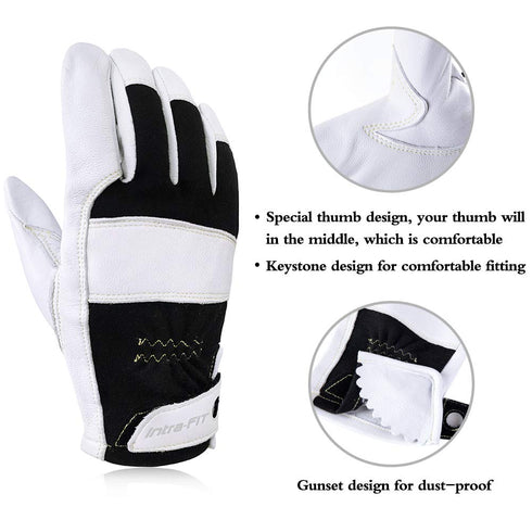TIG Welding Gloves, Premium Grain Goatskin, Spark-Resistant Nomex Back, 1 Pair