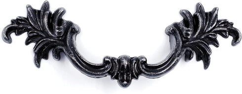 JETLAND French Provincial Drawer Pulls - 6-Pack, Iron Scratches, 2-1/2" Hole Centers, Vintage