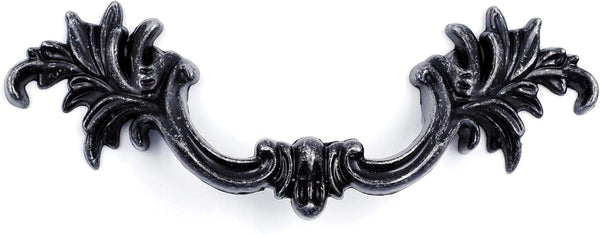 JETLAND French Provincial Drawer Pulls - 6-Pack, Iron Scratches, 2-1/2" Hole Centers, Vintage