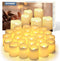 SHYMERY Flameless Votive Candles - 24 Pack, 200+ Hour Battery Operated LED Tea Lights for Wedding and Christmas
