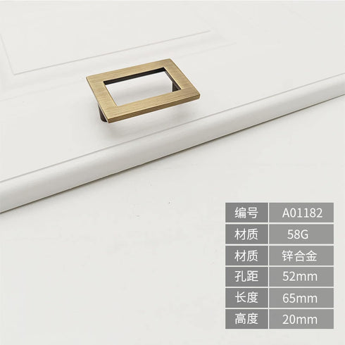 PILYON 2 52mm-65 20mm Drawer Knob Pcs Single Hole Pull Ring Round Button Bedside Cabinet Wardrobe Door Round Handle