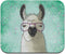 Hip Llama with Glasses Low Profile Thin Mouse Pad