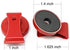 CMS Magnetics Super Strong Colorful Ceramic Magnets, 4-Pack Clips Red for Whiteboards