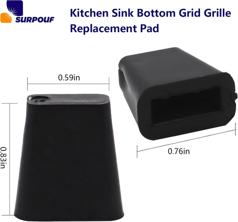 (8Pcs) Kitchen Sink Bottom Grid Grille Replacement Pad, Sink Grid Rubber Feet, Sink Protector Fits For Elkay Sink Parts