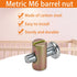 Bnnrjia 77 M6 Set, Hammer Pcs Barrel Nuts, Cross Dowel Joint Nuts, Metric Slotted Barrel Nut Embedded Nut for Bed Crib