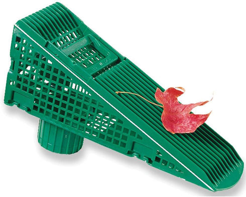 The Wedge Downspout Gutter Guard - Eliminates Clogs from Leaves and Debris, 4-Pack (Green)
