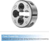 uxcell 3pcs Metric Hand Tap and Die Set - M12 x 1.5 Taper/Plug Thread Taps & Round Die for Thread Repair