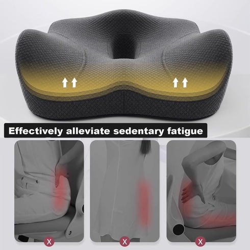 Generic Lumbar Support Pillow, Ergonomic Design Orthopedic Backrest for Back Pain Relief Memory Foam Back Support