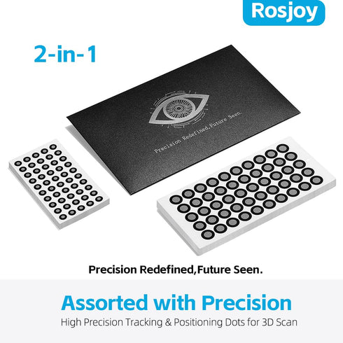 Rosjoy 1400 6mm 3mm 3D 3D 3D (28 Dots & Scanning Markers for Scanner, High Precision Tracking & Positioning Dots