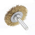 uxcell 1-1/2 Inch Wire Wheel Brush - Bench Copper Plated Crimped Steel with 1/4-Inch Shank (10 Pcs)