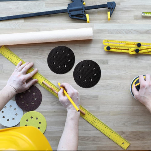 10 Pack 5 Inch 8 Soft Density Interface Pads Holes Hook and Loop Sponge Cushion Buffer Backing Pad Foam Sanding