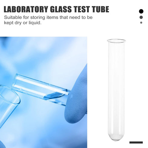 10pcs Test Tube Professional Bottle, Glass Container for Scientific Experiments
