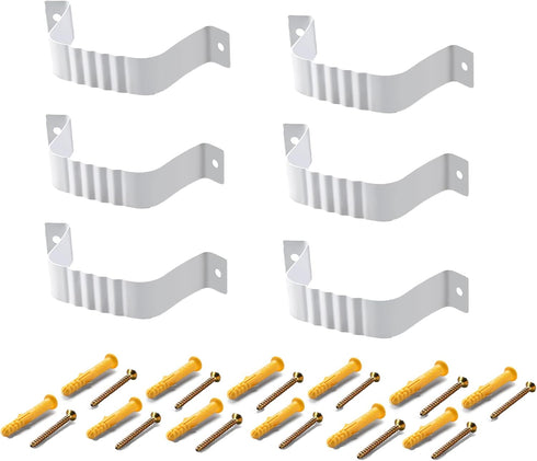 Downspout Adapter Gutter Strap 3x4 Leader Strap 6pcs (White)