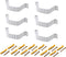 Downspout Adapter Gutter Strap 3x4 Leader Strap 6pcs (White)