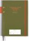 DesignWorks Ink Standard Issue Planner Notebook No. 3, Army Green with 192 Lined Pages and Elastic Closure